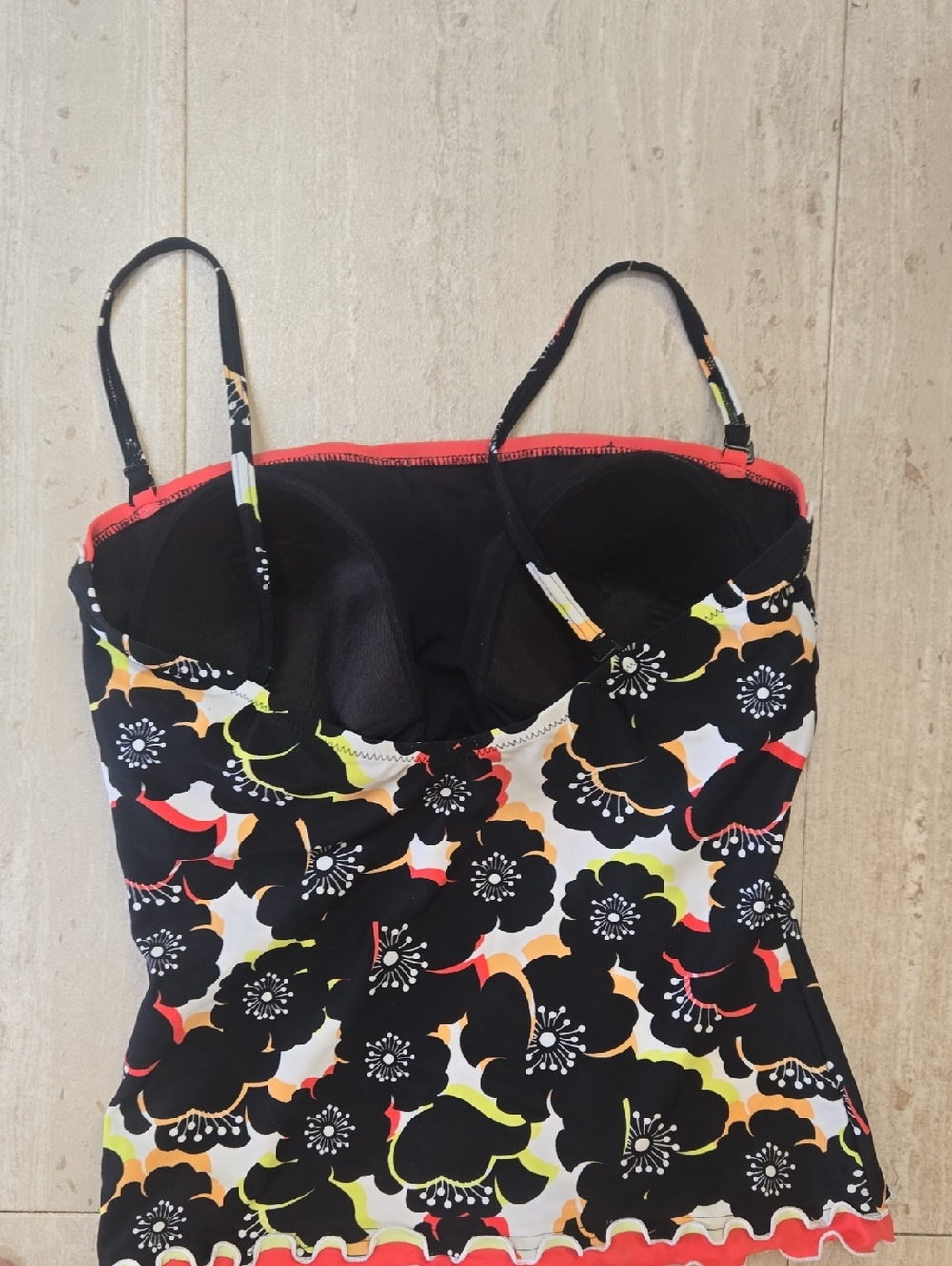 Profile by Gottex Black Floral Tankini Top - Picture 4 of 9